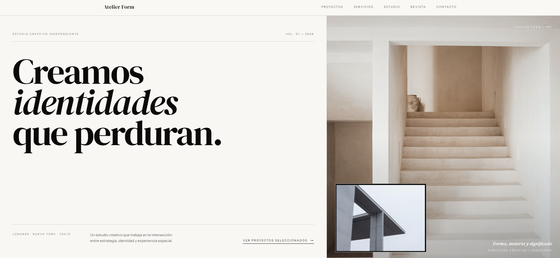 Vista del proyecto conceptual Atelier Form
